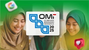 logo OMI 2025 (olimpiade madrasah indonesia) format PNG