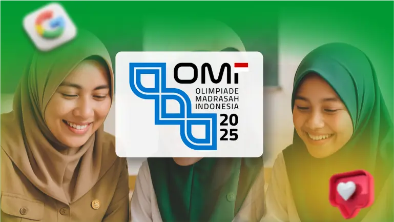 logo OMI 2025 (olimpiade madrasah indonesia) format PNG